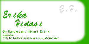 erika hidasi business card